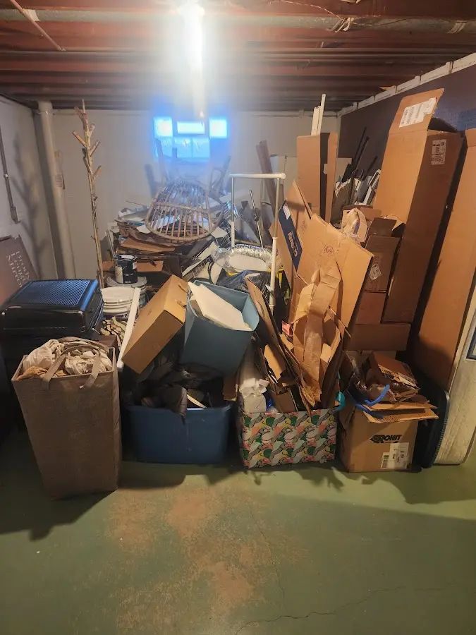 Roll-off dumpster container at job site for Yard Waste Dumpster Rental in Charleston